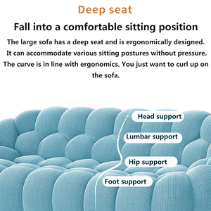 Canapé Bulle Design Ludique 123 Places – Confort Nuageux pour Salon – Canapé Sans Armature avec Ottoman pour Enfants <span class=keywords><strong>et</strong></span> Adultes - Product Image 6