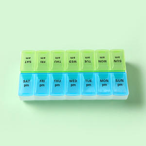 กล่องยาสำหรับจัดเก็บยาสำหรับยากล่องยาประจำสัปดาห์มีสีใหม่2ครั้ง1วัน - Product Image 2