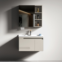 Meuble-lavabo mural moderne de haute qualité pour salle de bain, idéal pour projets, appartements et hôtels