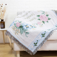 Tapisserie tissée sur mesure en gros, motif nature, couverture, jeté de canapé