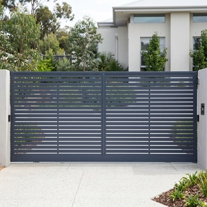 Panneau <span class=keywords><strong>de</strong></span> clôture horizontal en aluminium SINGO, cadre thermolaqué, écran d'intimité, clôture <span class=keywords><strong>de</strong></span> sécurité, antirouille, écologique pour - Product Image 1