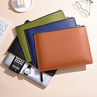 Carpeta A4 de PU de Gran Capacidad, Bolsa de Archivo con Cierre de Alta Calidad, Personalizable con Logotipo Empresarial de Alta Gama para Reuniones, Negocios, Estudiantes y Promociones