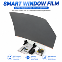 Film intelligent PDLC 12V pour automobile, film de confidentialité commutable pour vitres de voiture, commande à distance, fabricant OEM