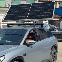 Traqueur solaire pour montage sur toit de voiture/véhicule, petit traqueur solaire à double axe suivi automatique du soleil par capteur de lumière support en aluminium