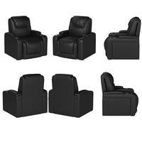 Silla de teatro reclinable de masaje con calefacción, reposacabezas, sofá reclinable de cuero para cine en casa, asientos de cine reclinable