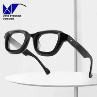 Monture de lunettes optiques carrées en acétate épais faites à la main, style classique, pour visage en forme de losange, collection de luxe 2025
