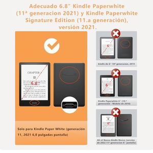 Custodia in pelle Bojin per Kindle Paperwhite 11a generazione 6.8 pollici e firma edizione 2021 cinturino a mano incluso - Product Image 2