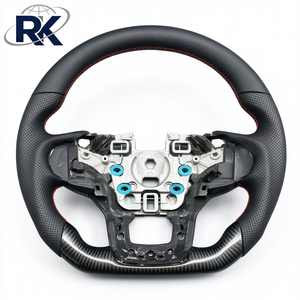 Volante Deportivo de Lujo de Fibra de Carbono Forjado con Cuero Perforado y Marcador Azul para <span class=keywords><strong>Bronco</strong></span> 2021-2024, <span class=keywords><strong>Precio</strong></span> Bajo al por Mayor - Product Image 2