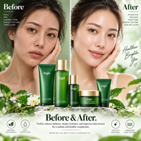 Coffret Cadeau Personnalisé en Usine, Soin de la Peau à l'Extrait de Thé Vert, Hydrate, Répare et Nourrit la Peau, Prix Avantageux