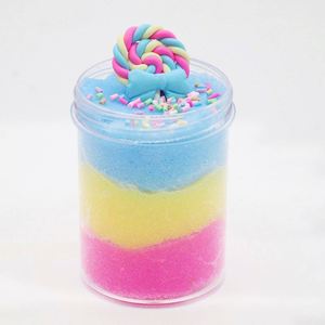 Jouets éducatifs tendance 2019 pour enfants, boue de cristal arc-en-ciel, slime en coton et soie DIY en forme de sucette - Product Image 6