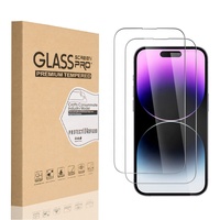 Premium Vente en gros Vente chaude 2 Packs 9H Protecteur d'écran en verre trempé pour iPhone 14 13 12 11 Pro Max X XS XR MAX 8 7 6 Plus