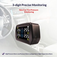 Capteur Tpms universel solaire USB voiture TPMS batterie longue durée affichage pression des pneus moniteur de température