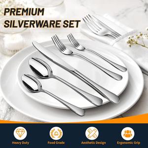 Vente en gros de couverts de table occidentaux en acier inoxydable de haute qualité, couteau, fourchette et cuillère, cadeaux créatifs pour hôtel avec logo personnalisé - Product Image 2