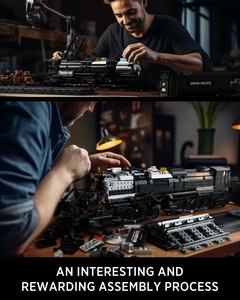 Locomotora de tren de vapor Nifeliz Big Boy con juego de bloques de construcción personalizados como regalos de Navidad para adolescentes y niños - Product Image 4