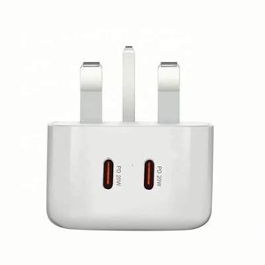 Factory UK PD 40W Dual USB-<b>C</b> 3 Pin Wall Plug QC3.0 USB <b>Type</b> <b>C</b> Charger Socket USB <b>C</b> Power <b>Adapter</b> for Phone 15 16 for Samsung - Product Image 6