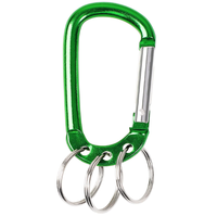 Porte-clés en aluminium Mousqueton à anneau en D Mousqueton à 3 clés Système de verrouillage à liaison rapide pour la randonnée et la pêche en plein air