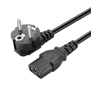 สายไฟปลั๊ก EU แบบ SIPU พร้อมหัวต่อ IEC ตัวเมีย ป้องกันน้ำ IP11 สำหรับคอมพิวเตอร์และจอภาพ - Product Image 2