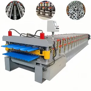 Higher Speed Double Deck Roofing Panels Roll Forming Machine For 914 Mm Width Coils