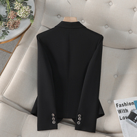 Femme rouge mince costume veste affaires Blazer avec bouton décoration haut sens mode tempérament grande taille Option disponible