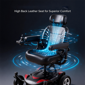 รถเข็นไฟฟ้าพับได้พร้อมมอเตอร์500W สำหรับผู้พิการ - Product Image 2