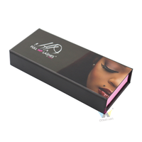 Logo personnalisé Imprimé Fantaisie Princesse Cils Vendeur Boîtes Personnalisées De Luxe Rose Emballage De Cils Boîte de Cube