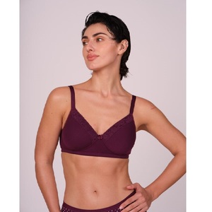 Sujetador de encaje ligeramente acolchado para mujer, estilo camiseta, acabado suave, soporte suave, cobertura completa, cómodo para uso diario, ropa interior. - Product Image 6