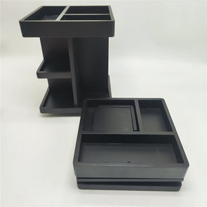 360-degree Wood <strong>Rotating</strong> Dressing Table, Layer-by-layer Organizing Desktop, Lipstick, Wooden Skin Care Products <strong>Shelf</strong> - Product Image 3