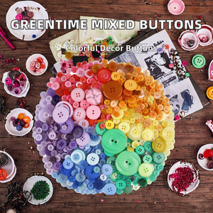 <span class=keywords><strong>Greentime</strong></span> 600-700 Stück Gemischte Farben Sortierte Größen 2-Loch Harzknöpfe für Handwerk Nähen DIY Manuelles Knopfmalen Handgefertigt - Product Image 2