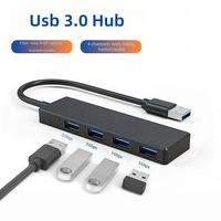 Hub Ekspansi USB 3.0 4-Port 5Gbps untuk Windows & Mac - Konektor Multiport Eksternal Portabel Tersedia