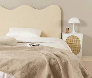 Cama Infantil Moderna de Madera Maciza |   Diseño de Princesa Nube Crema para Niños y Niñas |   Estilo Minimalista - Product Image 5