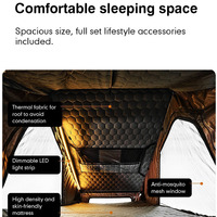 Abri de camping pop-up à coque rigide de 75 kg pour SUV et camions, toile imperméable résistante aux UV, tente de toit de voiture
