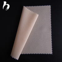 Entoilage adhésif tissé 100 % polyester 52 g/m², tissu sergé coloré à jet d'eau avec points doubles en PA thermocollants pour costumes haut de gamme