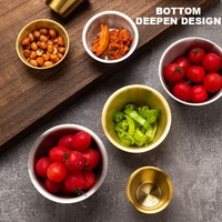Bol à sauce coréen écologique en acier inoxydable 304 argenté et doré de 2 oz, petits gobelets ronds, ramekin, petit bol à sauce BBQ