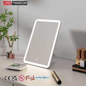 Miroir de maquillage cosmétique à LED avec éclairage, interrupteur tactile, OEM ODM, type C rechargeable, 3 modes d'éclairage - Product Image 1