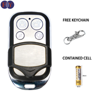 Télécommande universelle RF 433 MHz personnalisable OEM, clonage face à face, porte-clés à 4 boutons pour porte de garage, portail et volet roulant