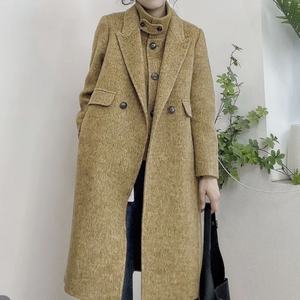 Manteau long en laine pour femme 2025 - Double boutonnage, col large, luxe discret |   Personnalisable - Product Image 2