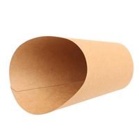 Emballage alimentaire en papier kraft pour gaufres aux œufs, gobelet oblique, frites, poulet, popcorn, cône en papier, porte-gobelet