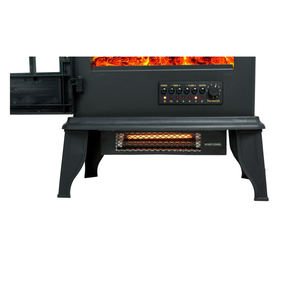 <span class=keywords><strong>Cheminée</strong></span> électrique miniature de bureau à vue <span class=keywords><strong>ouverte</strong></span> sur 3 côtés avec éclairage LED de 23 pouces, petit chauffage pour les petits espaces, bureau, maison - Product Image 4