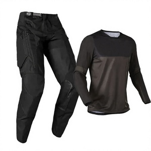 Ensemble de moto pour homme à manches longues, pantalon et chemise en cuir respirant, toutes saisons, ignifuge, imperméable, coupe-vent - Product Image 1