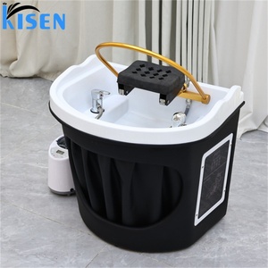 Kisen Fashion Bac à shampoing pour salon de coiffure et spa, design personnalisé, nécessitant installation de plomberie, livraison rapide, mobilier de barbier en promotion - Product Image 6