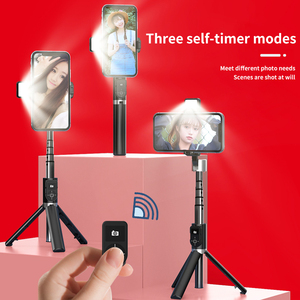 Palo de selfi inalámbrico con <span class=keywords><strong>Bluetooth</strong></span>, Mini trípode extensible, monopié de relleno con luz, obturador remoto para teléfono IOS y Android, novedad de 2022 - Product Image 1