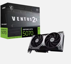 For VENTUS 2X GeForce RTX 5070 12G Desktop <b>Workstation</b> Graphics Card 256-Bit Memory Interface DLSS4 Compatible Fan Cooler DP - Product Image 1