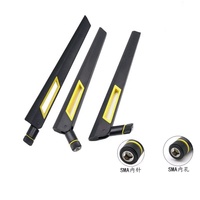 Antena WIFI de Doble Banda de 12 dbi, Antena 2.4G 5G 5.8G RP SMA Macho, Amplificador de Señal de Router WLAN, Antena Universal