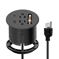 Prise de courant encastrée neuve de haute qualité avec ports USB PD20W et câbles rétractables