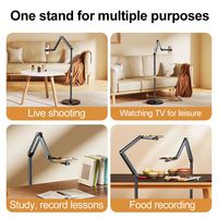 Support de bureau universel réglable à 360 degrés, support mécanique pour téléphone et tablette avec hauteur réglable, compatible avec tous les appareils