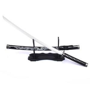 Offre Spéciale Anime samouraï bois épée étoile gravé Dragon chevalier Cosplay accessoire sécurité arme jouet Katana épées pour les garçons de jeu de rôle - Product Image 4