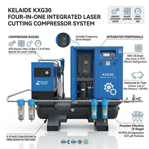เครื่องอัดอากาศแบบสกรู KELAIDE KXG30 30 แรงม้า 9 บาร์ แบบติดตั้งอยู่กับที่ ระบายความร้อนด้วยอากาศ ระบบหล่อลื่น สำหรับงานอุตสาหกรรม - Product Image 4