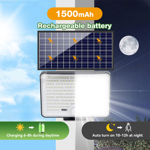 Giá bán buôn pin dung lượng lớn 1.5 Wát ngoài trời không thấm nước vườn ABS LED năng lượng mặt trời ánh sáng bức tường với năng lượng mặt trời bảng điều khiển - Product Image 3