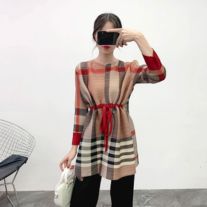 Pakaian Wanita Gemuk, Atasan Kotak-kotak Modis - Product Image 3