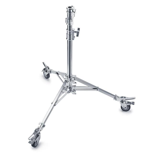 SA5045 Godox Durable Heavy Duty Silver Light Stand 15' Large Roller Dolly Wheel Tripod Stand Professional